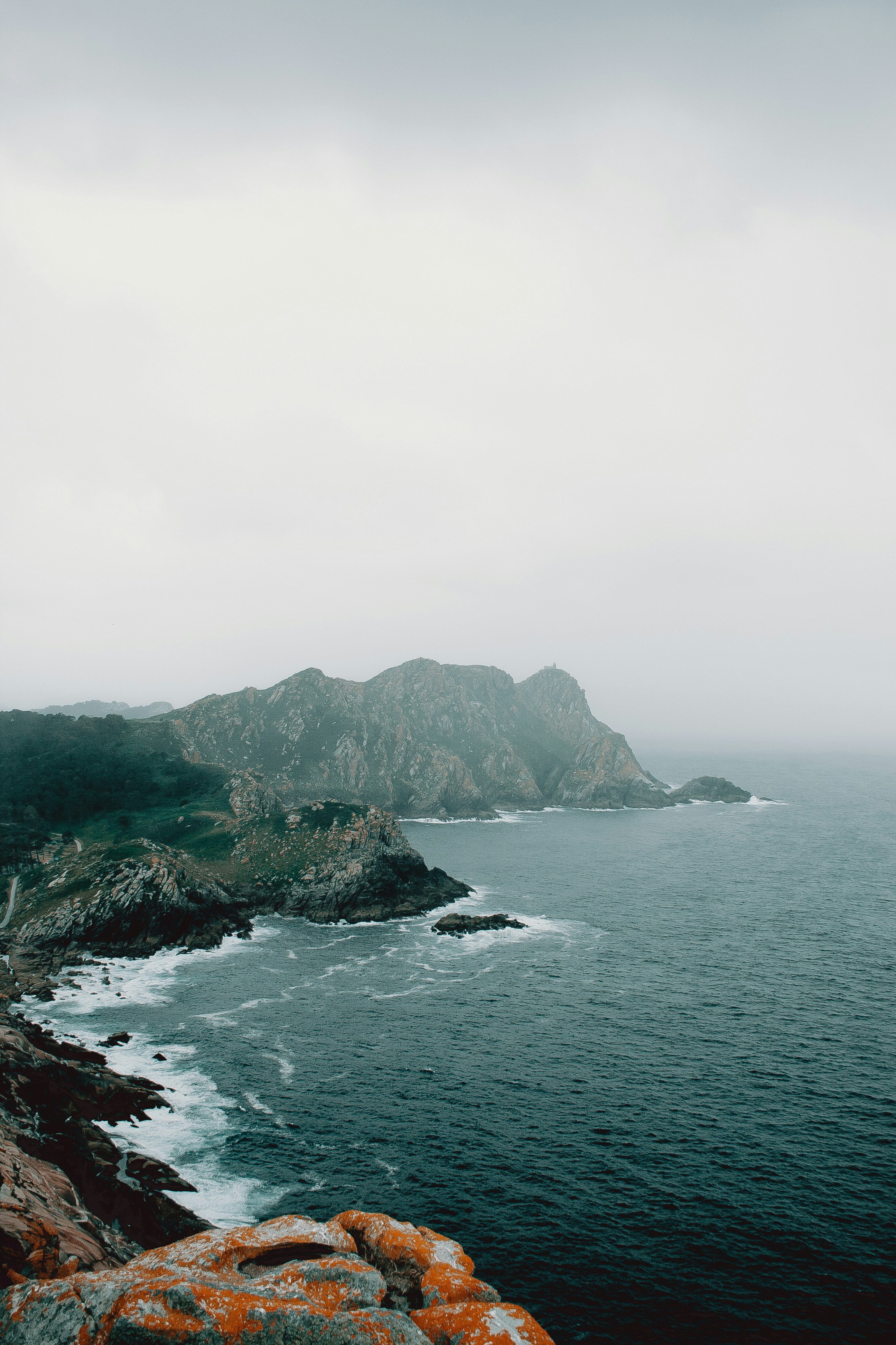 Misty Rocky Coastal Landscape