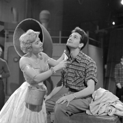 Actress Shaving Actor Backstage