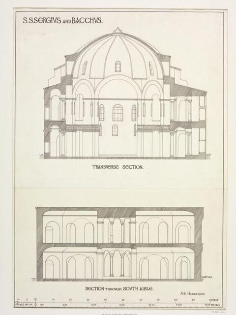 Sergius and Bacchus Church Section Drawings