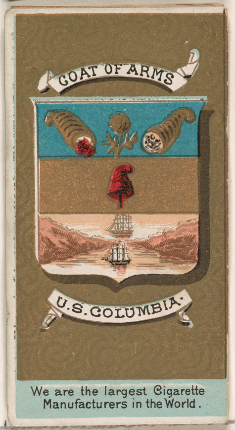 Vintage Columbia Coat of Arms Cigarette Card