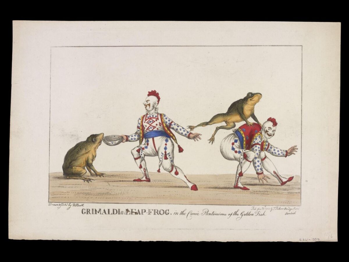 Grimaldi's Leap Frog Pantomime Print