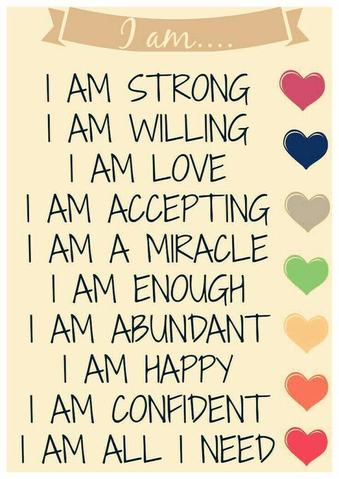 Positive I Am Affirmations List