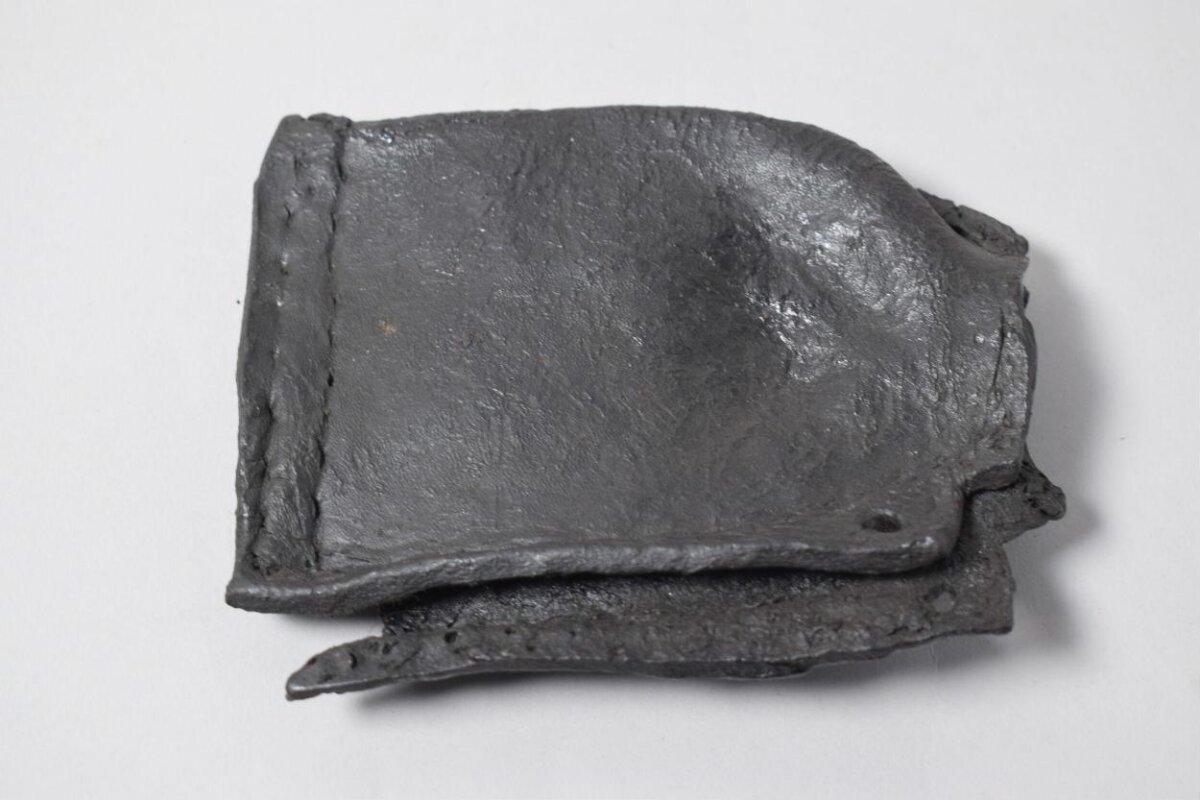 Ancient Black Leather Pouch