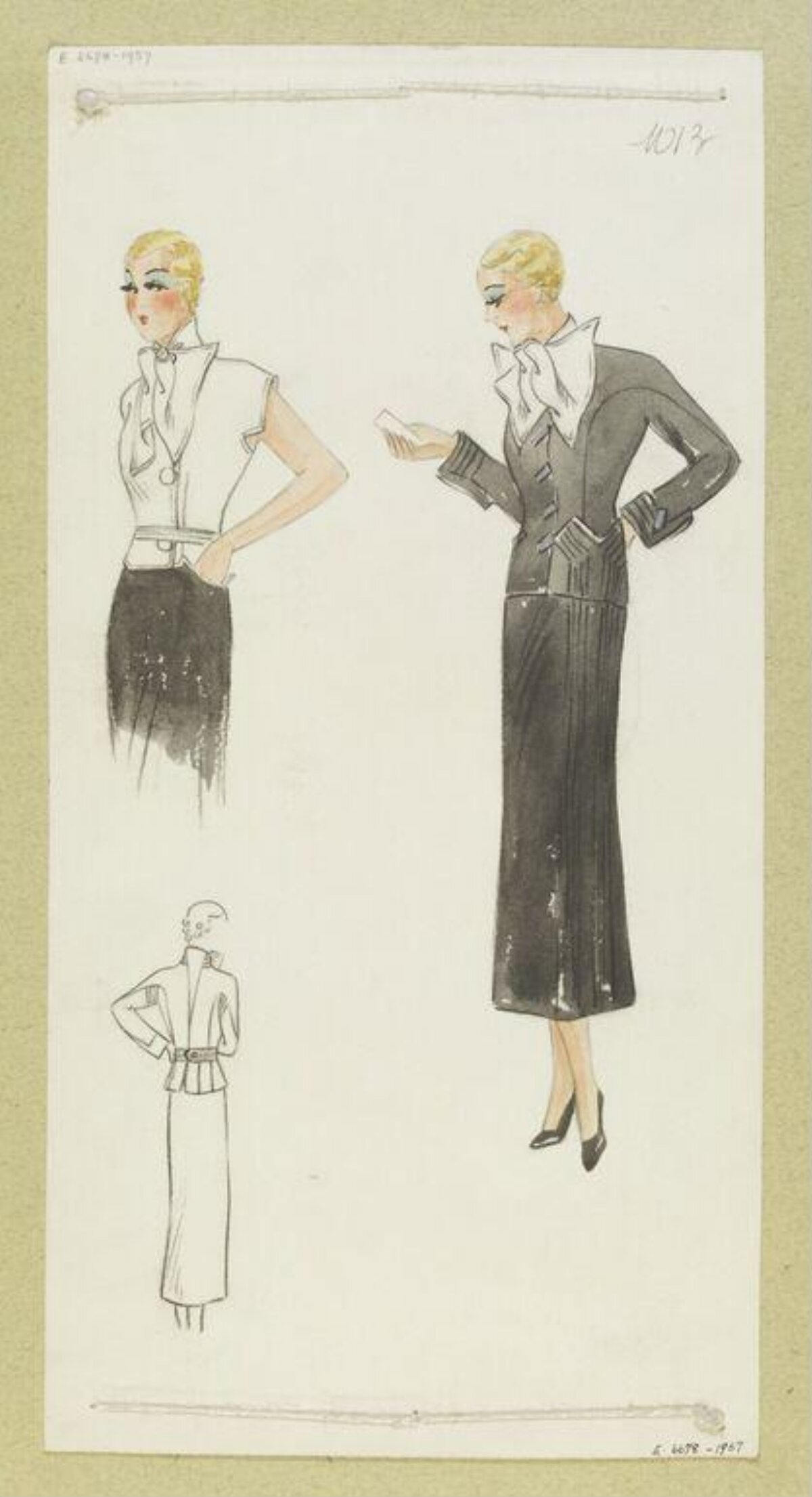 Vintage Women Fashion Design Sketches