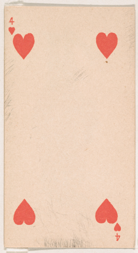 Four of Hearts Playing Card — Games
