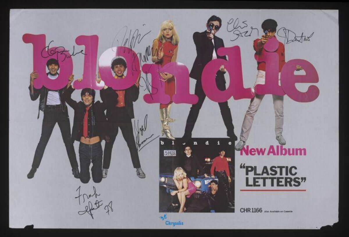 Signed Blondie Plastic Letters Promo Poster