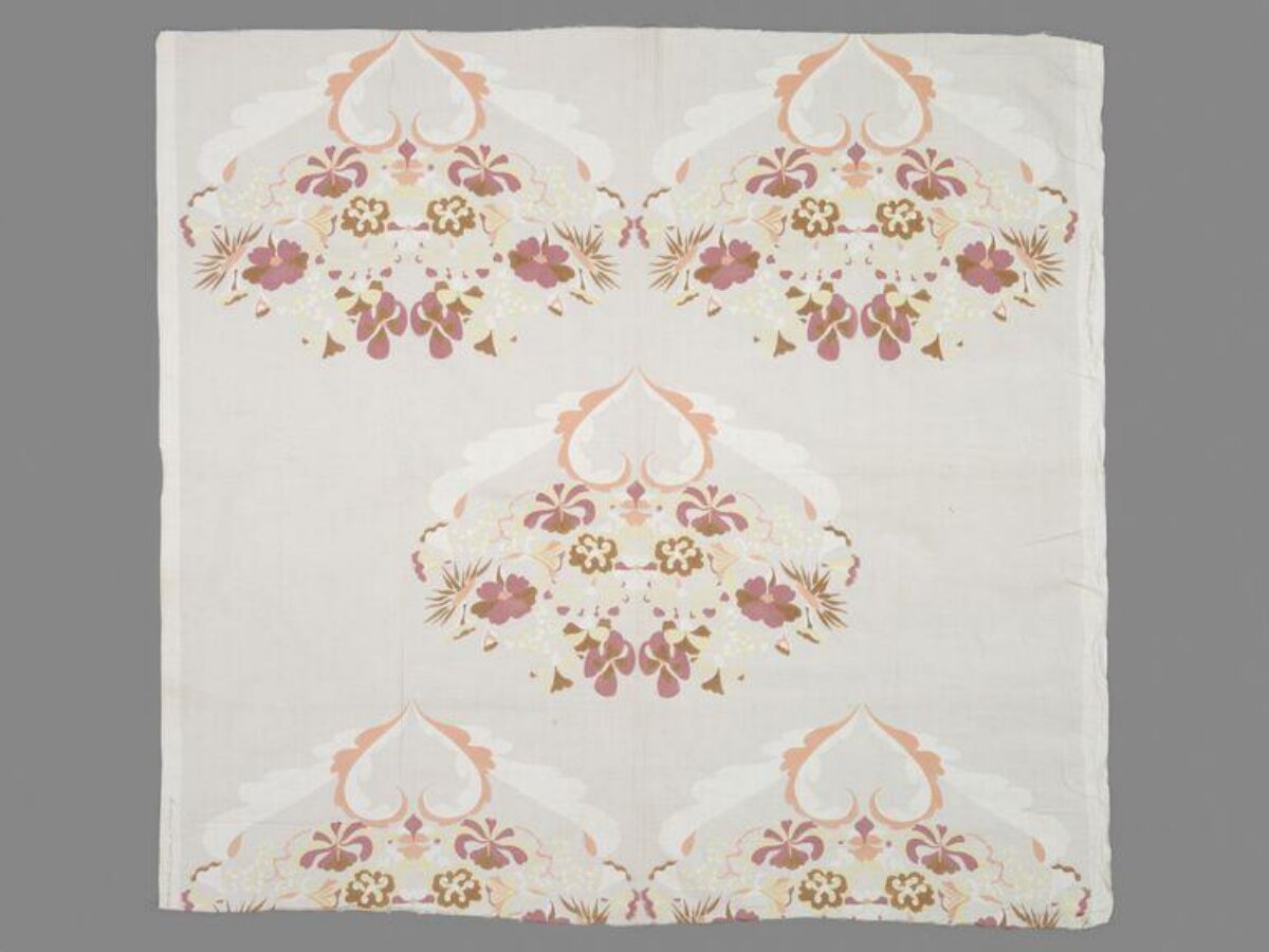Symmetrical Floral Patterned Textile