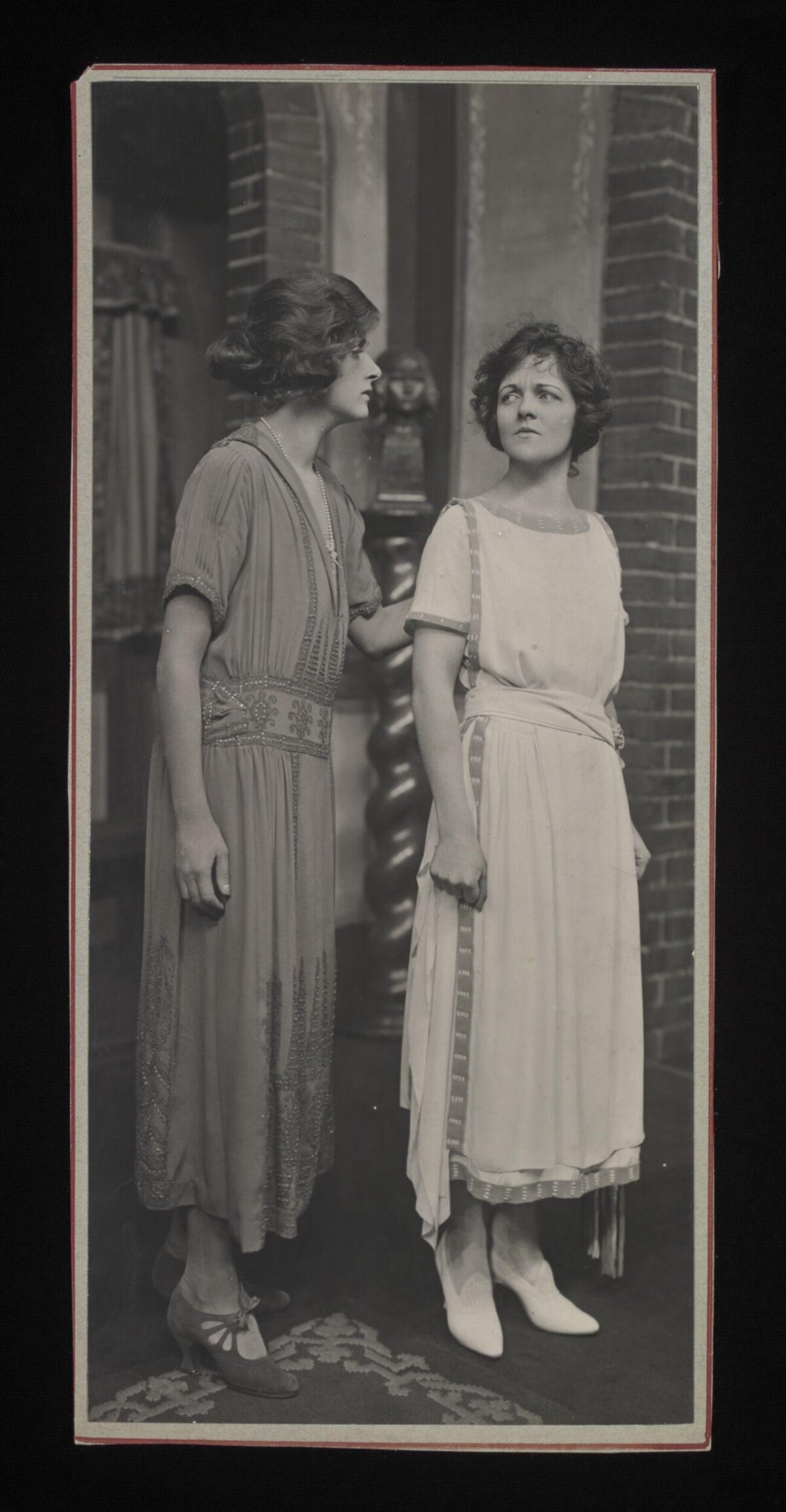 Vintage Photo of Two Women in Dresses