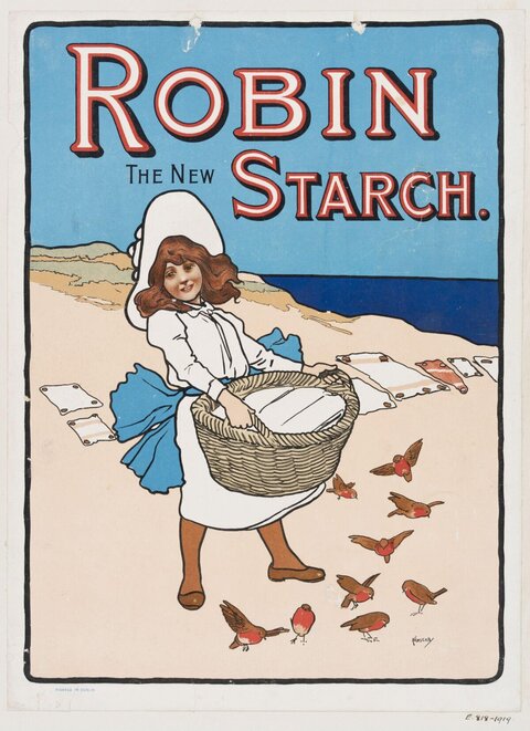 Vintage Robin Starch Advertisement Poster