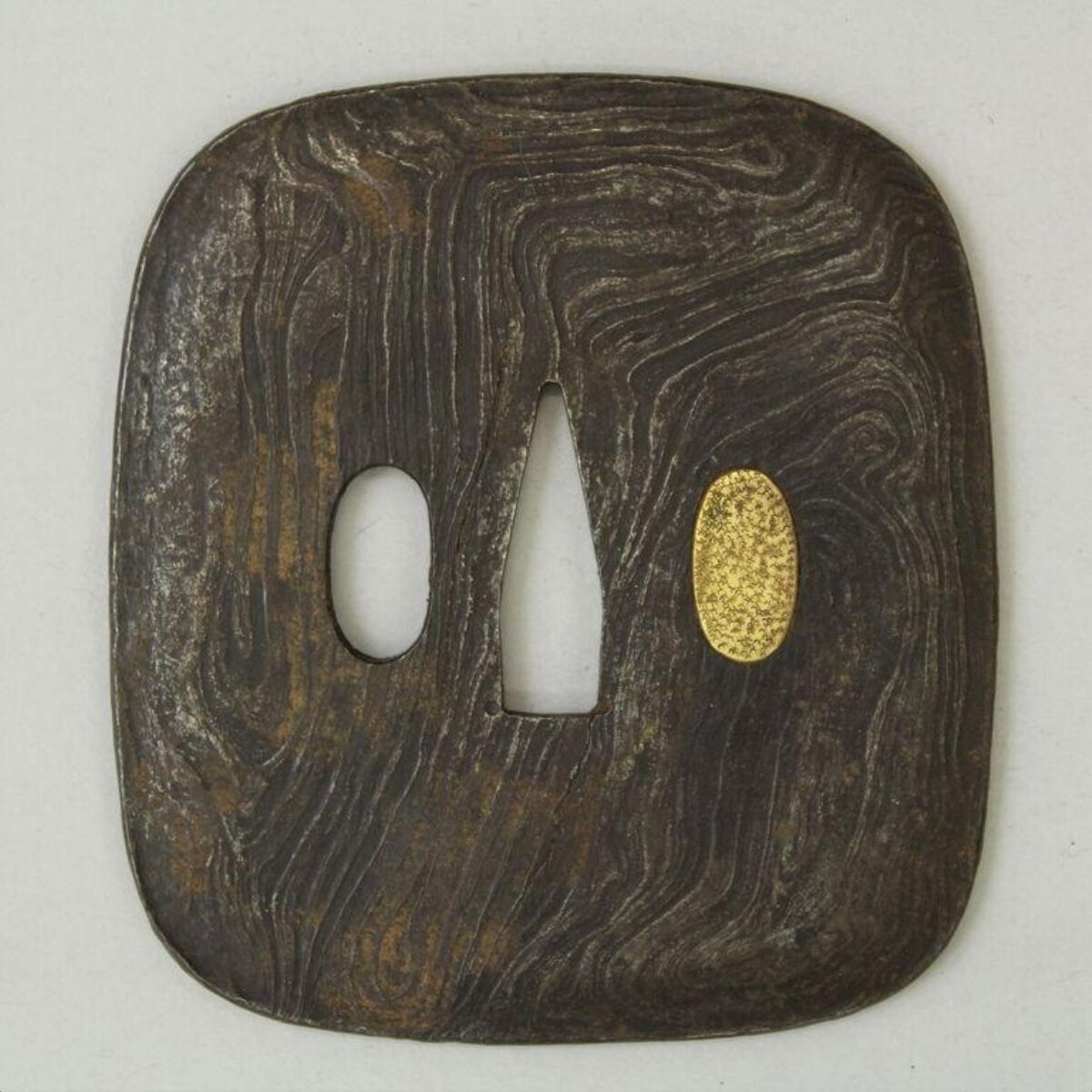 Patterned Iron Sword Guard Tsuba