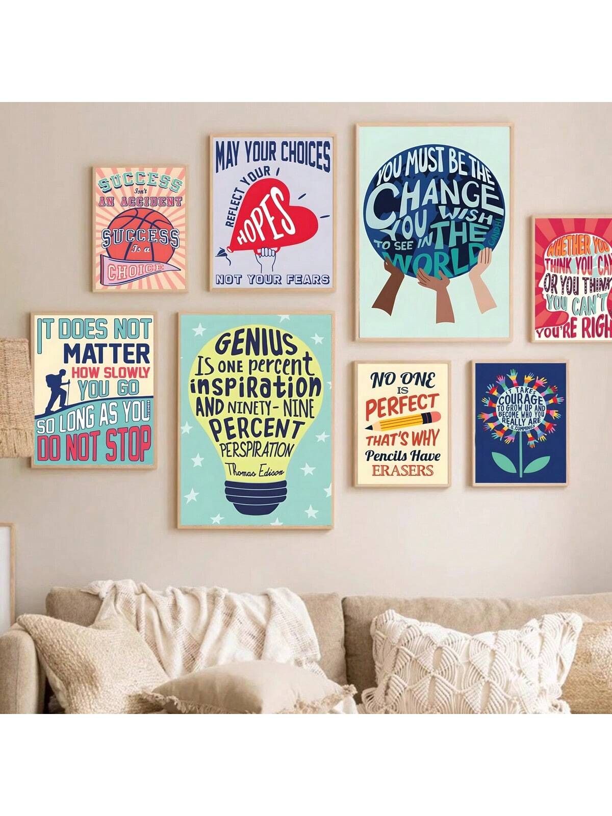 Motivational Quote Art Prints Gallery Wall