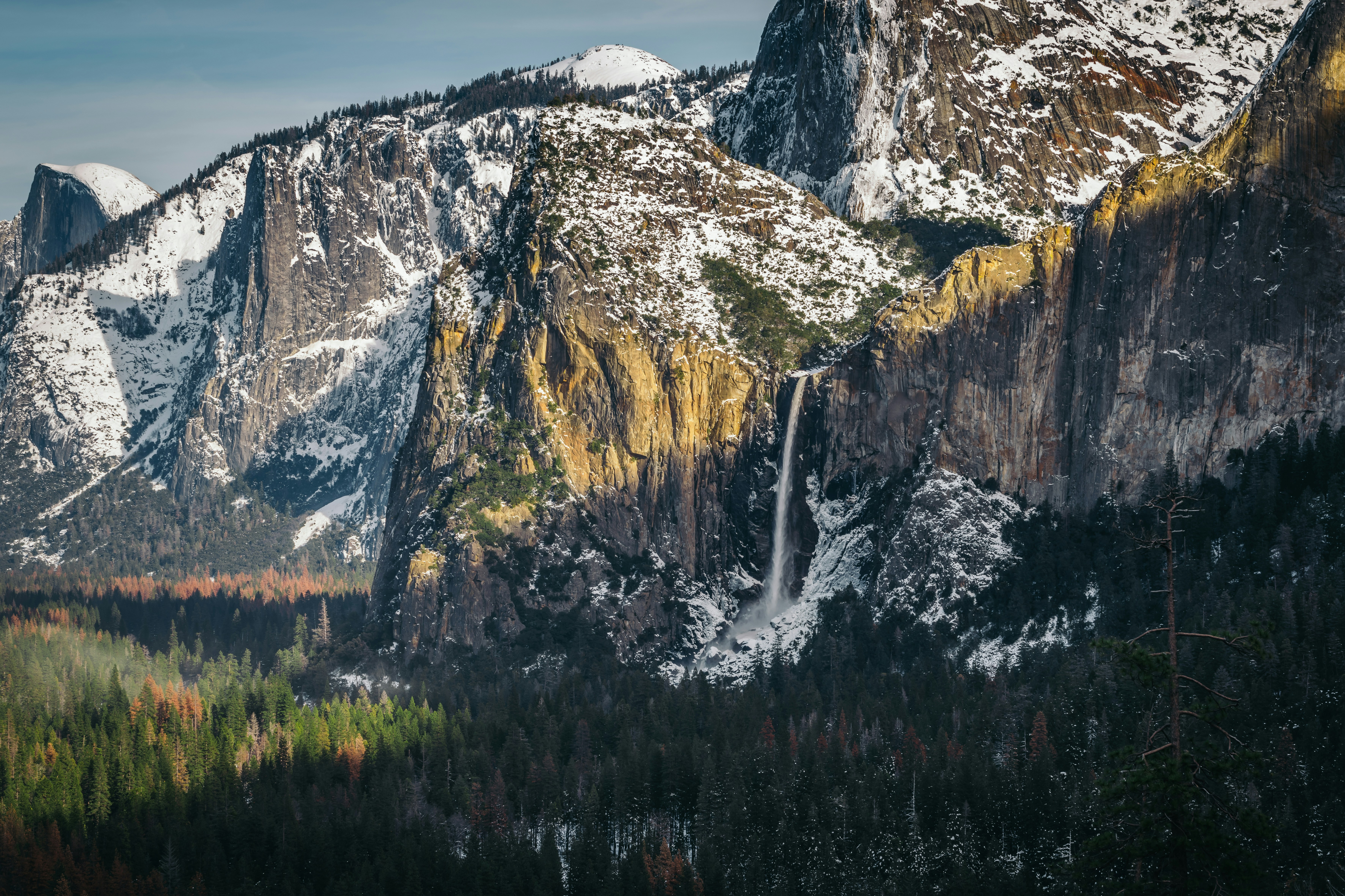 Yosemite Bridalveil Fall Winter View