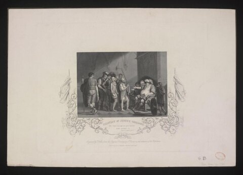 Falstaff at Justice Shallow Engraving