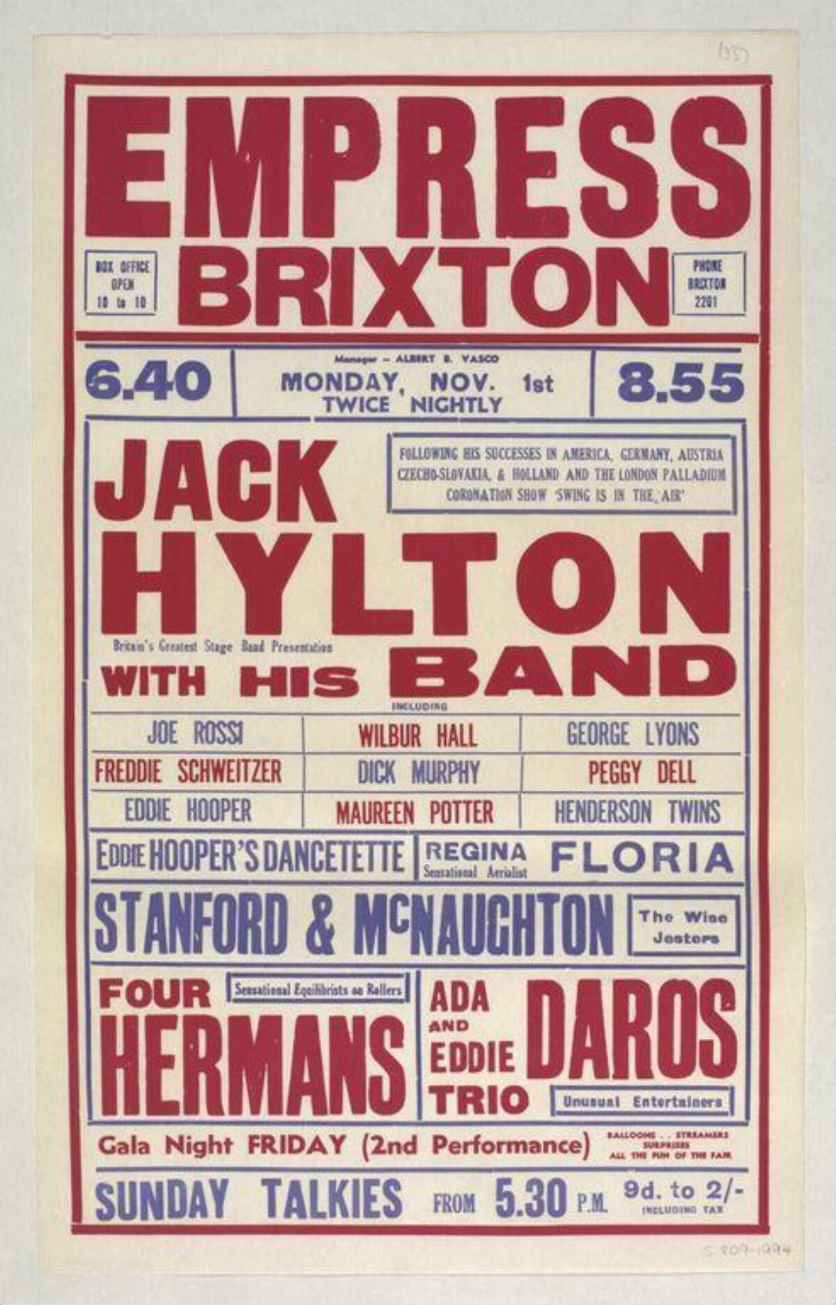 Empress Brixton Variety Show Poster