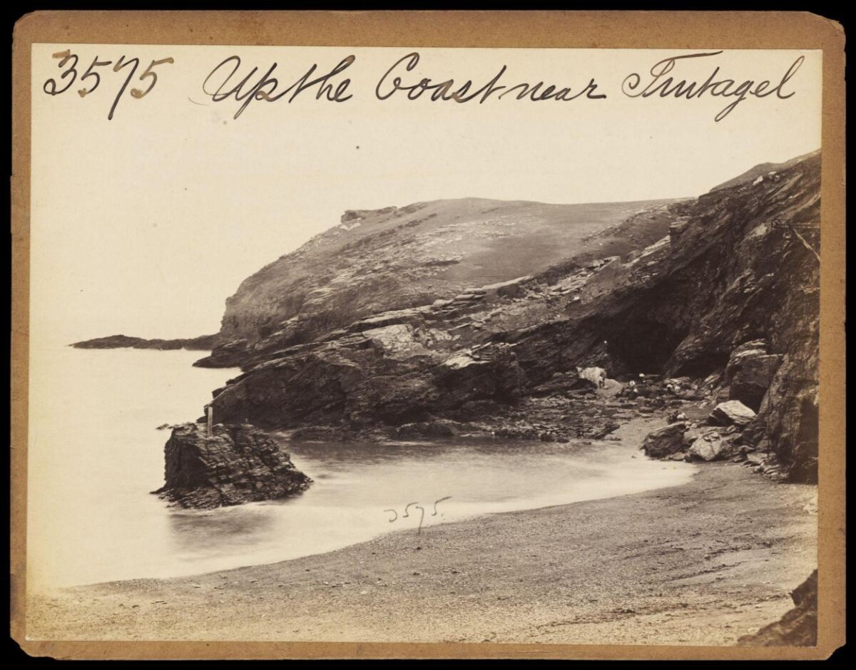 Vintage Coastal View Near Tintagel