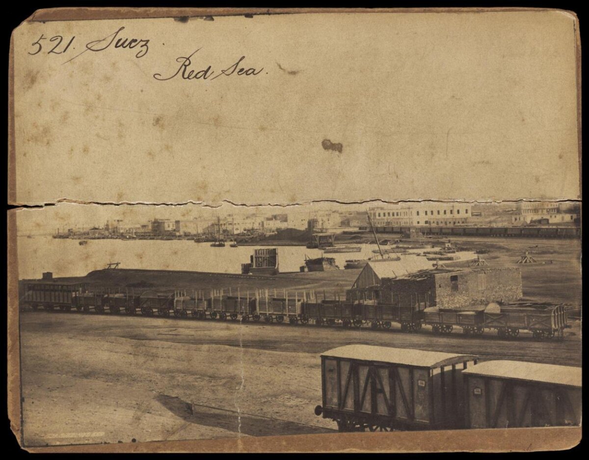 Antique Suez Red Sea Harbor View
