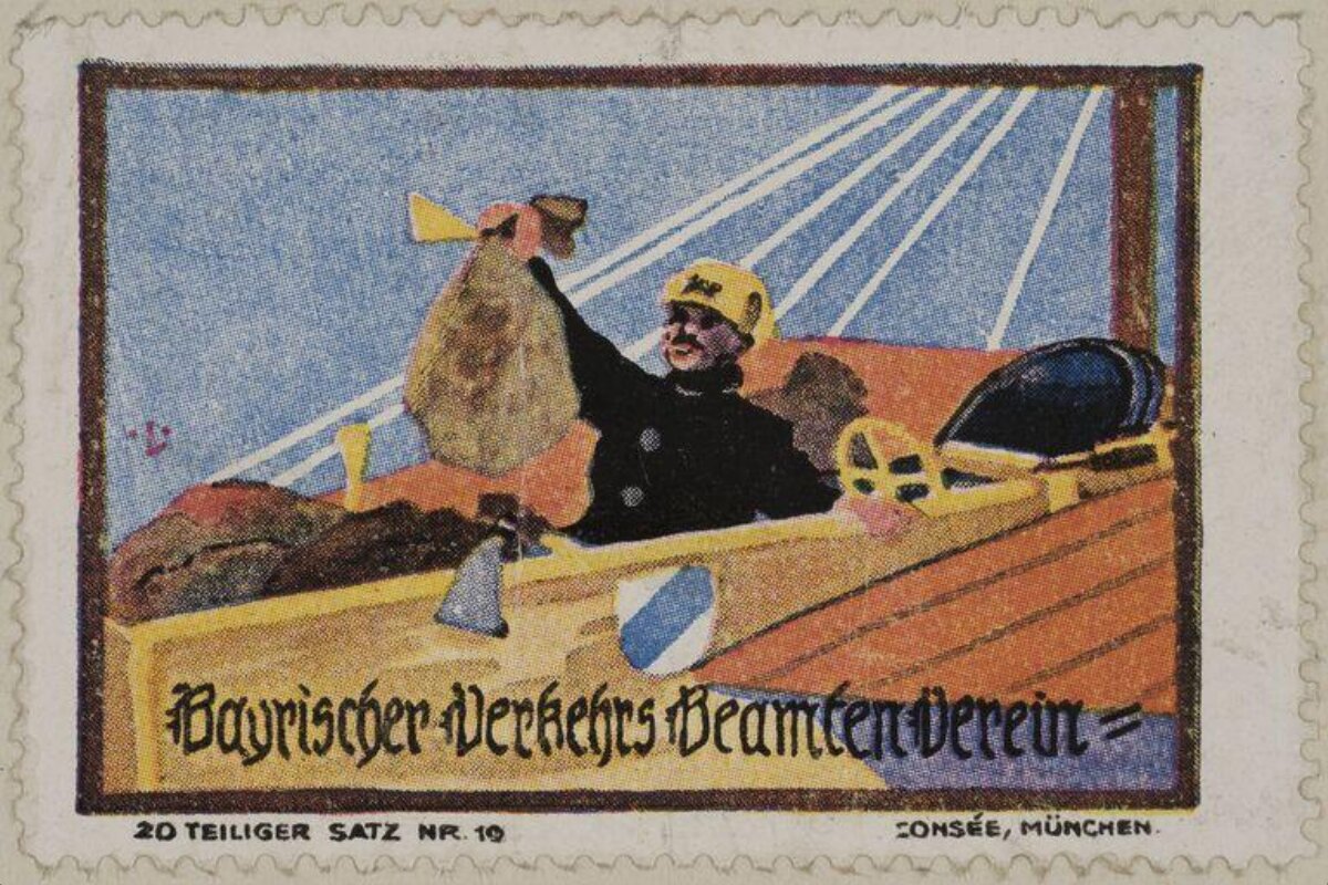 Bavarian Transport Officers Vintage Stamp
