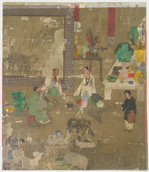 Ancient Chinese Scholar Gathering Painting