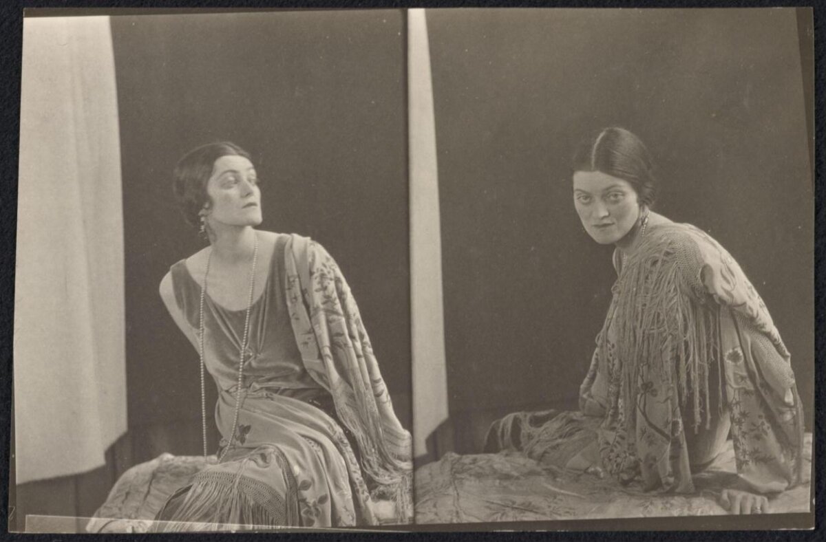 Two Studio Portraits of One Woman