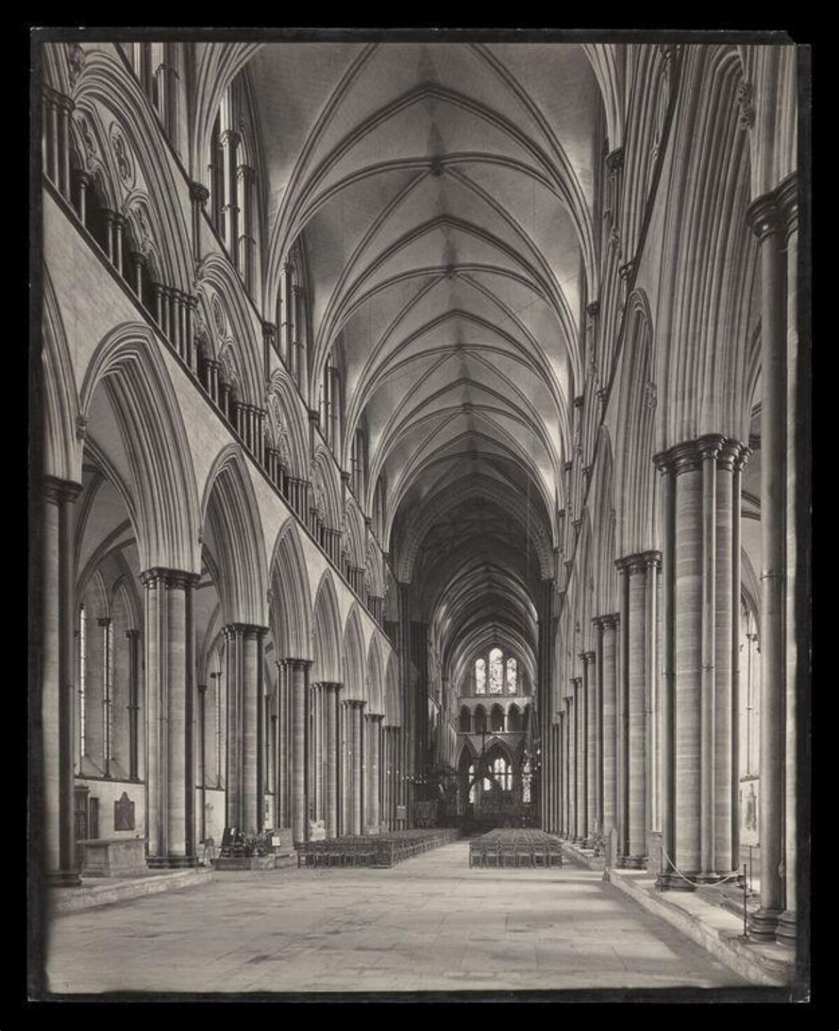 Gothic Cathedral Nave Interior