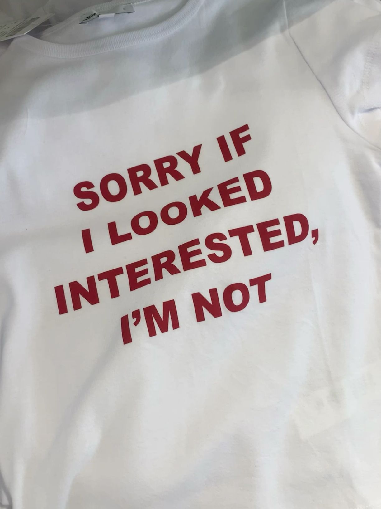 White T-shirt With Funny Slogan