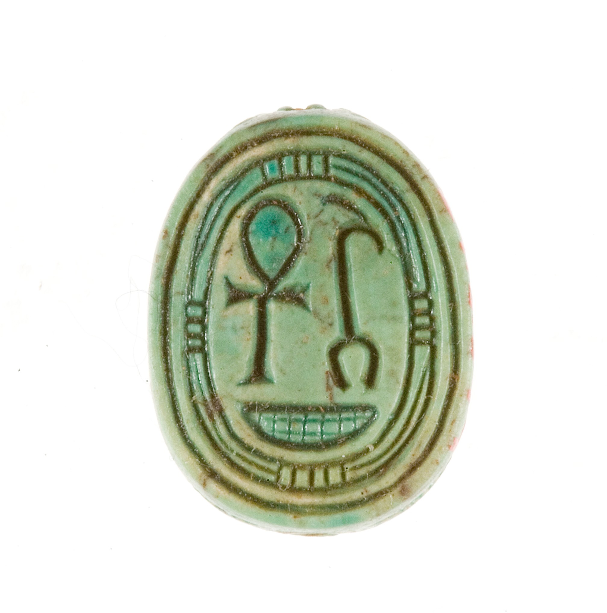 Egyptian Carved Green Scarab Seal