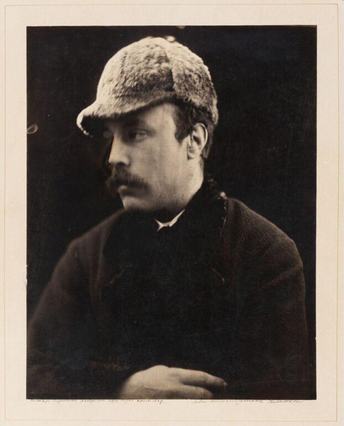 Vintage Portrait of Man in Fur Cap
