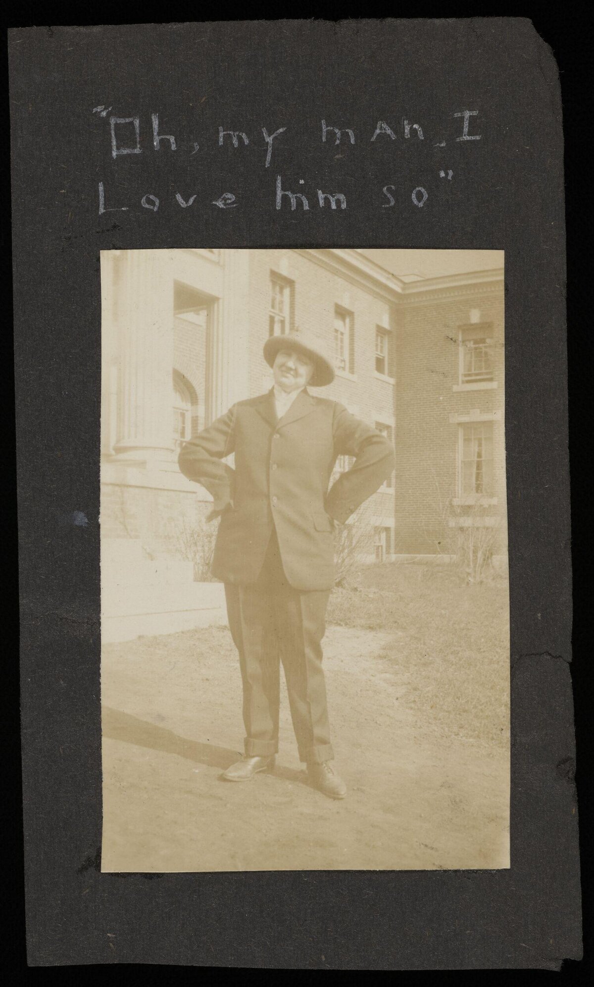 Vintage Photo of Man With Handwritten Quote