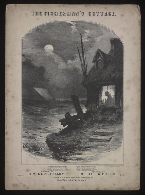The Fisherman's Cottage Vintage Illustration