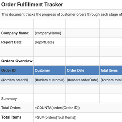 Order Fulfillment Tracker