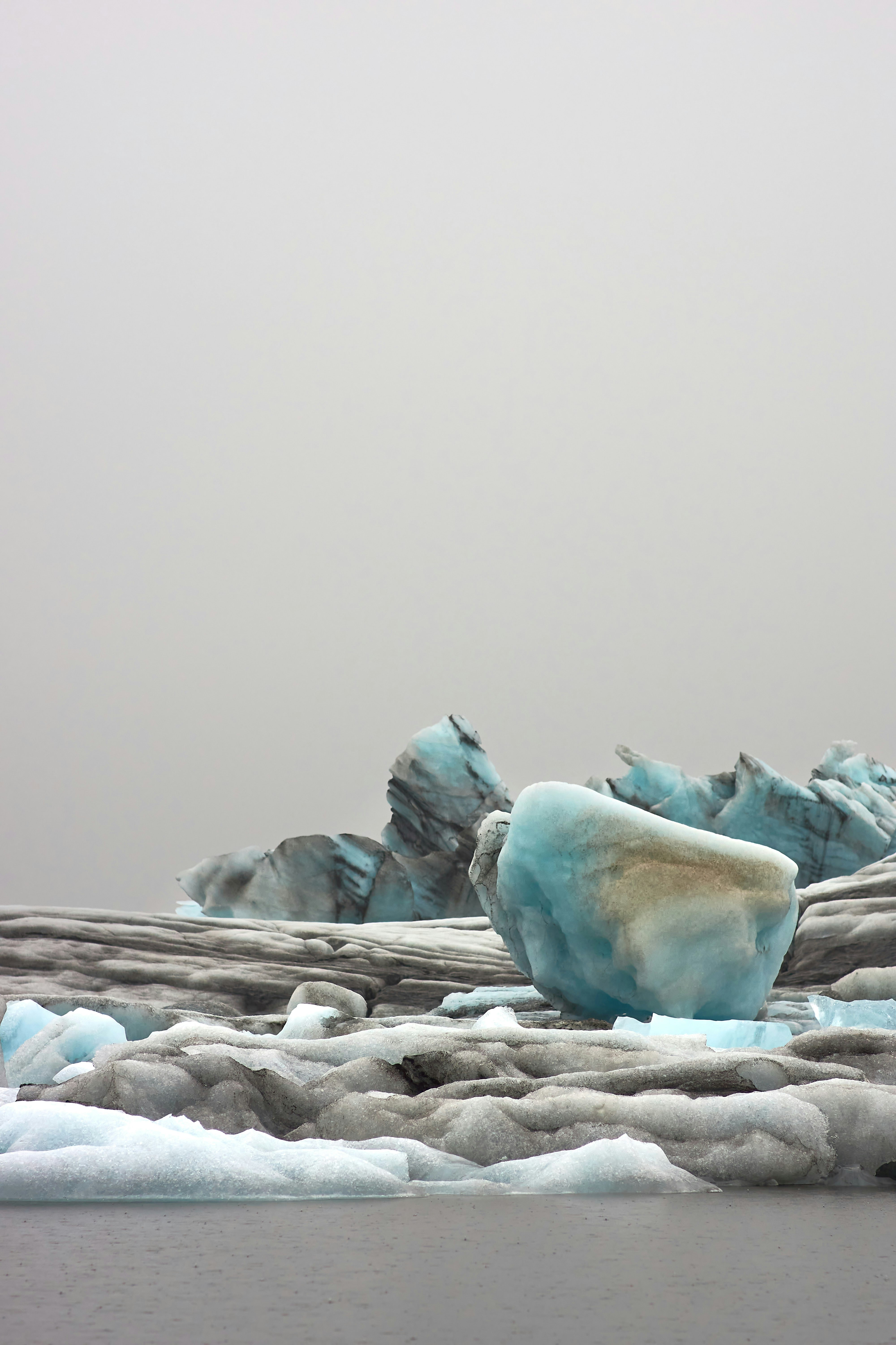 Blue Glacial Ice Landscape