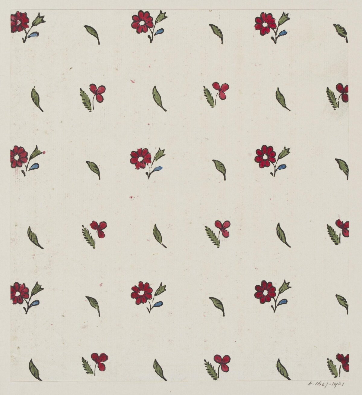 Vintage Small Red Floral Pattern