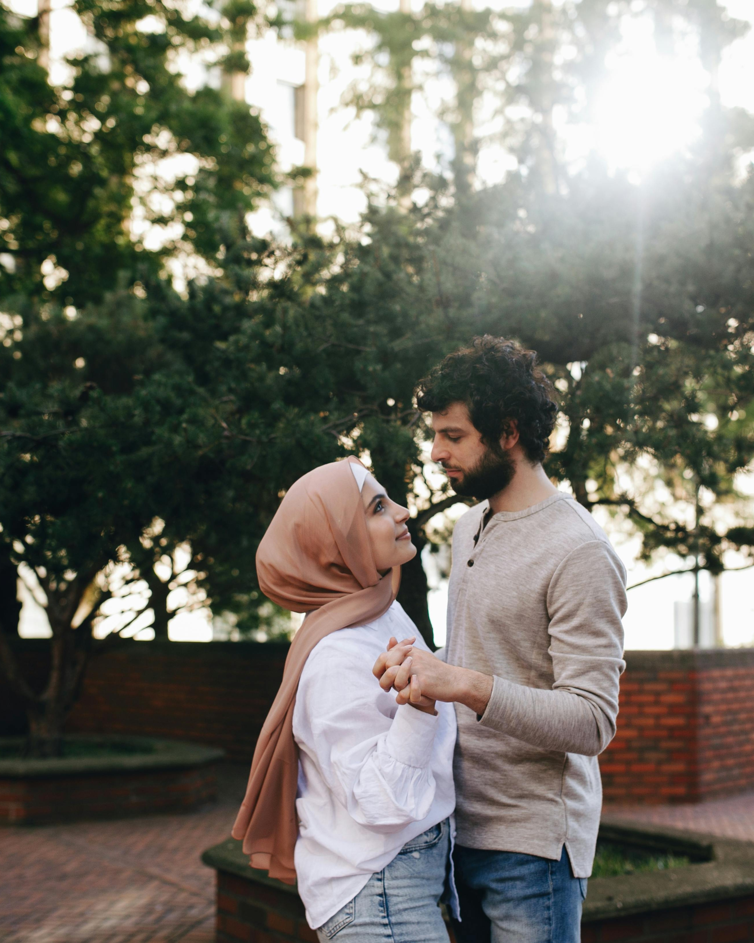 Romantic Couple Dancing Outdoors