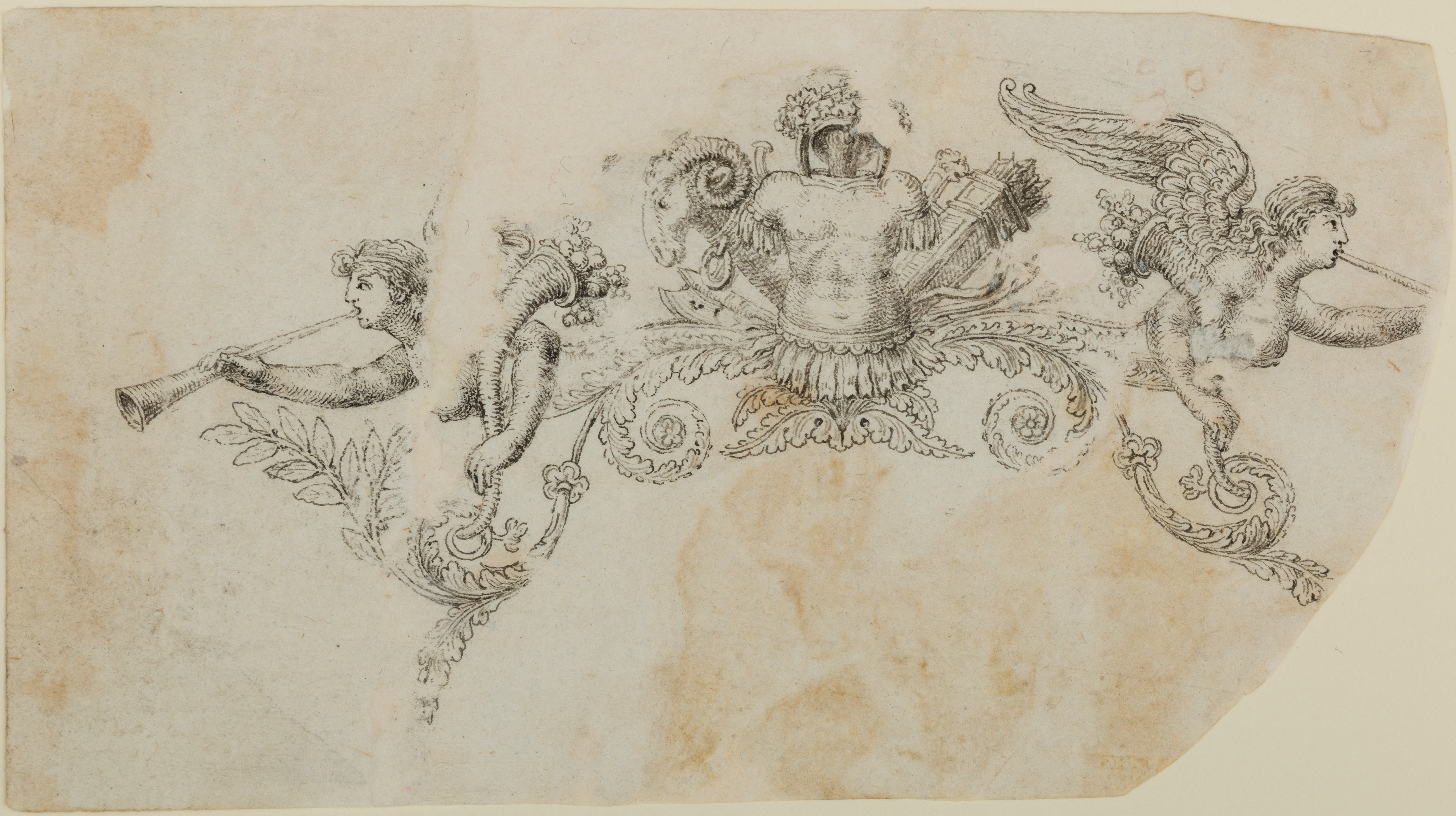 Mythological Ornamental Ink Sketch