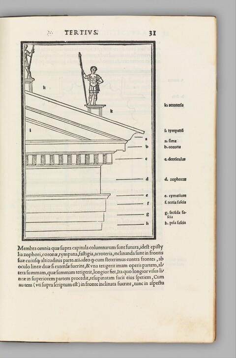 Vintage Architectural Entablature Illustration