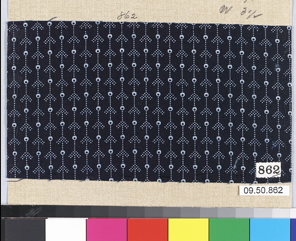 Black Geometric Pattern Fabric Swatch