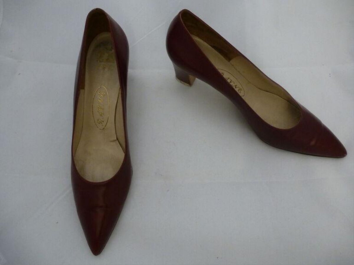 Pair of Brown Pointed Toe Pumps