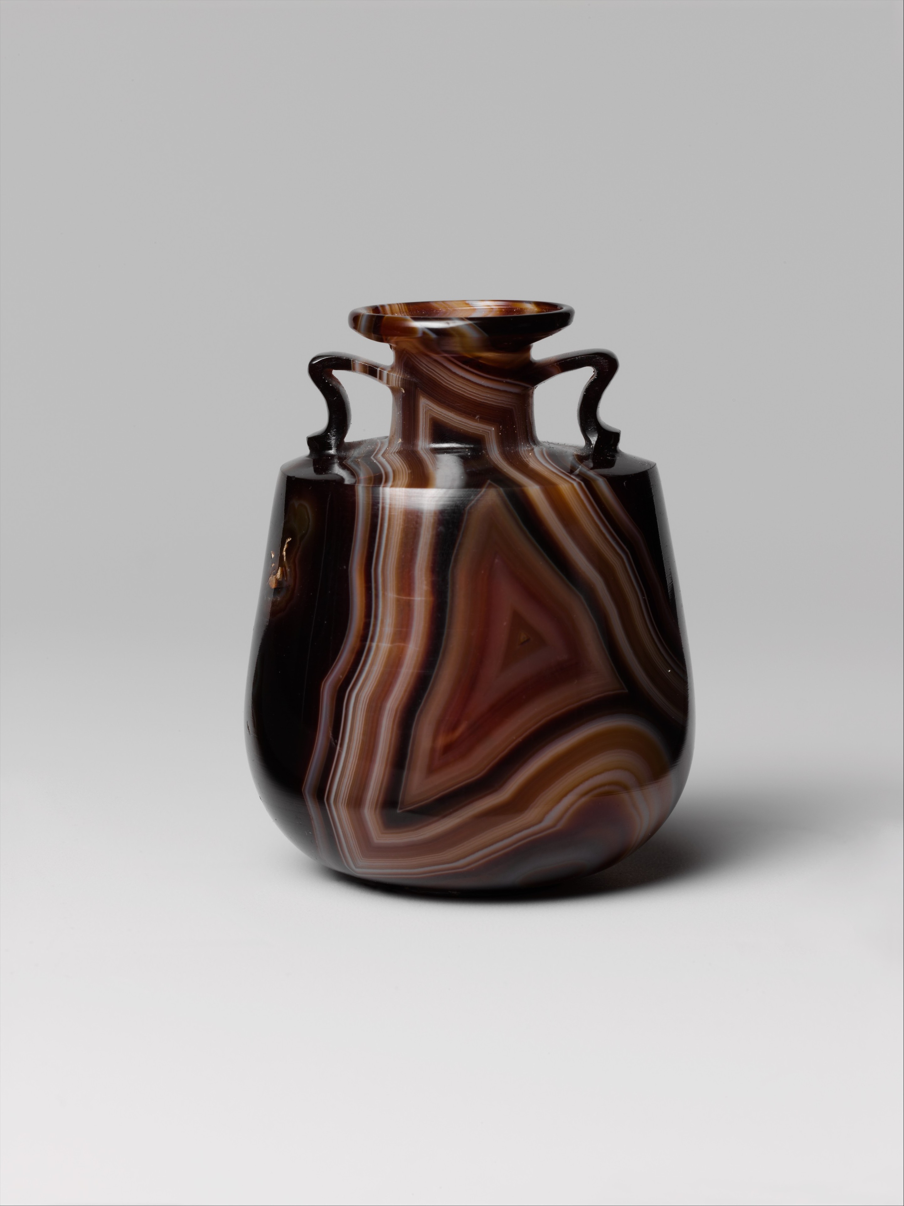Banded Agate Double-handled Vase