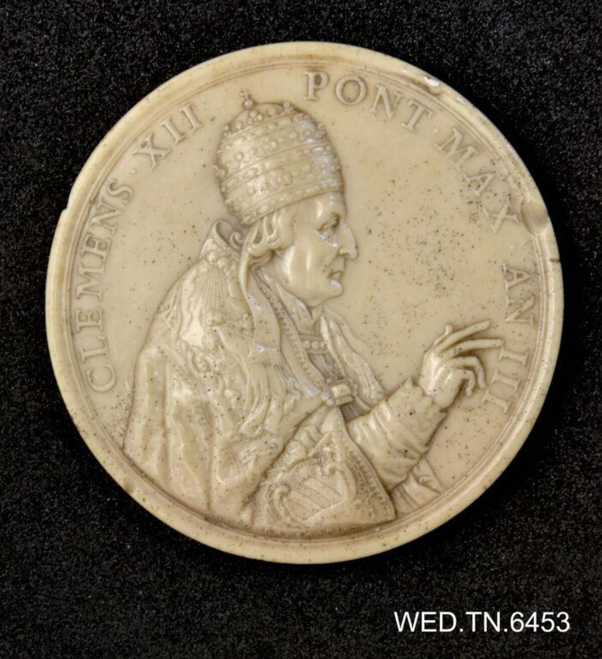 Pope Clement XII Ivory Medallion