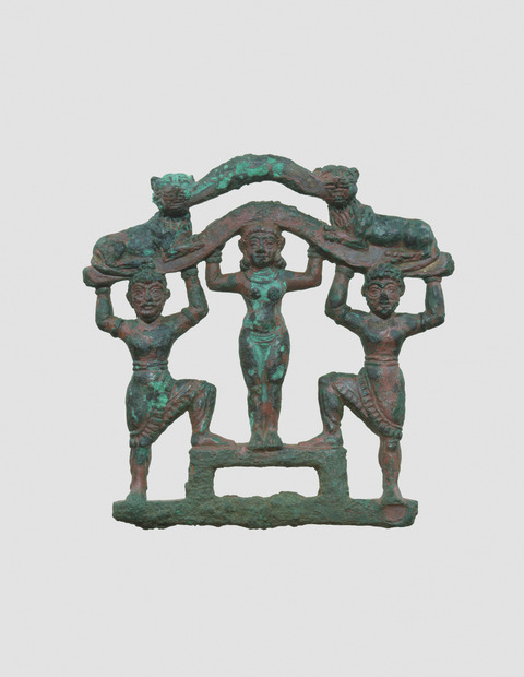 Ancient Bronze Figure Decorative Plaque