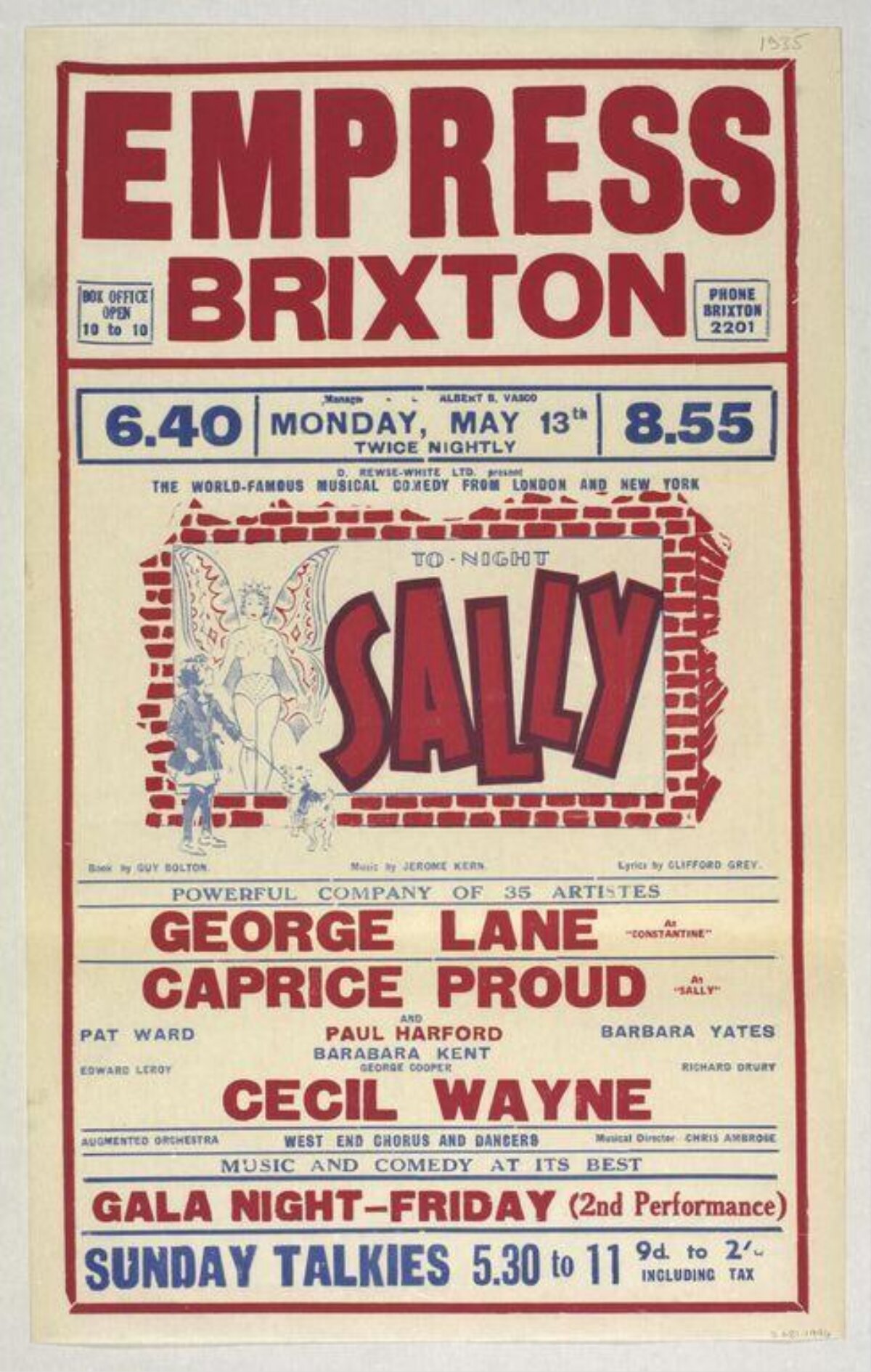 Vintage Empress Brixton Sally Poster