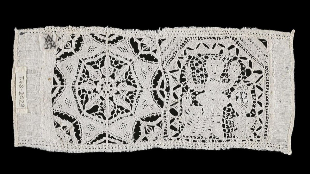 Antique Handmade Lace Panel