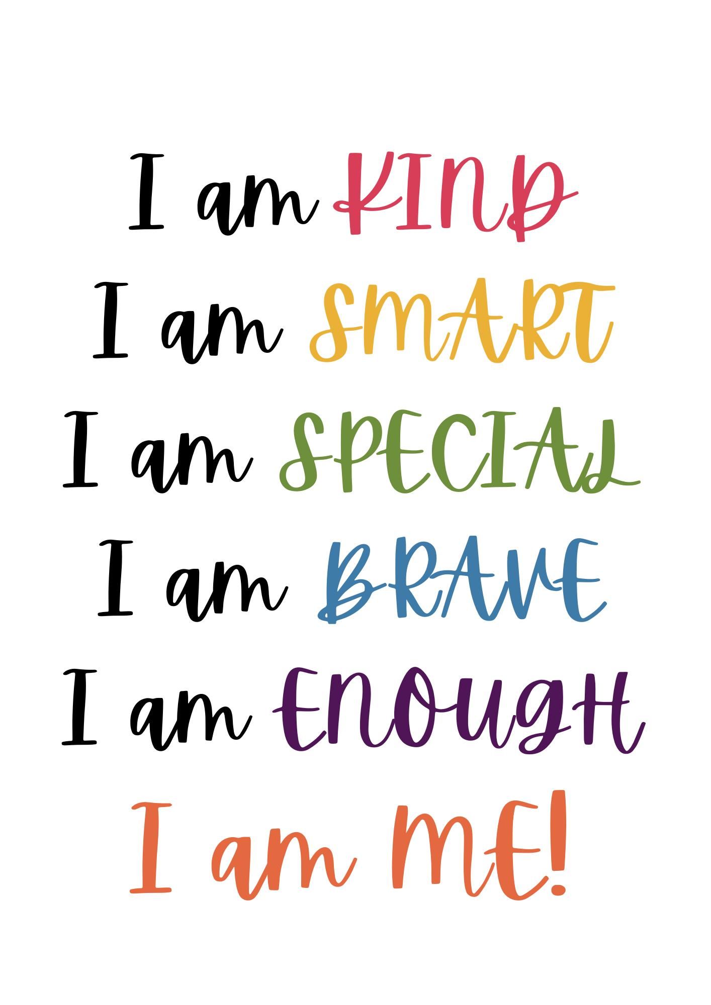 Positive Self Affirmation Quote Poster