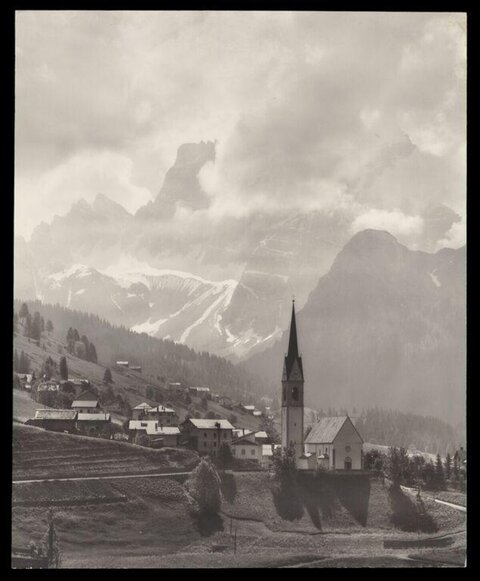 Alpine Mountain Village Landscape