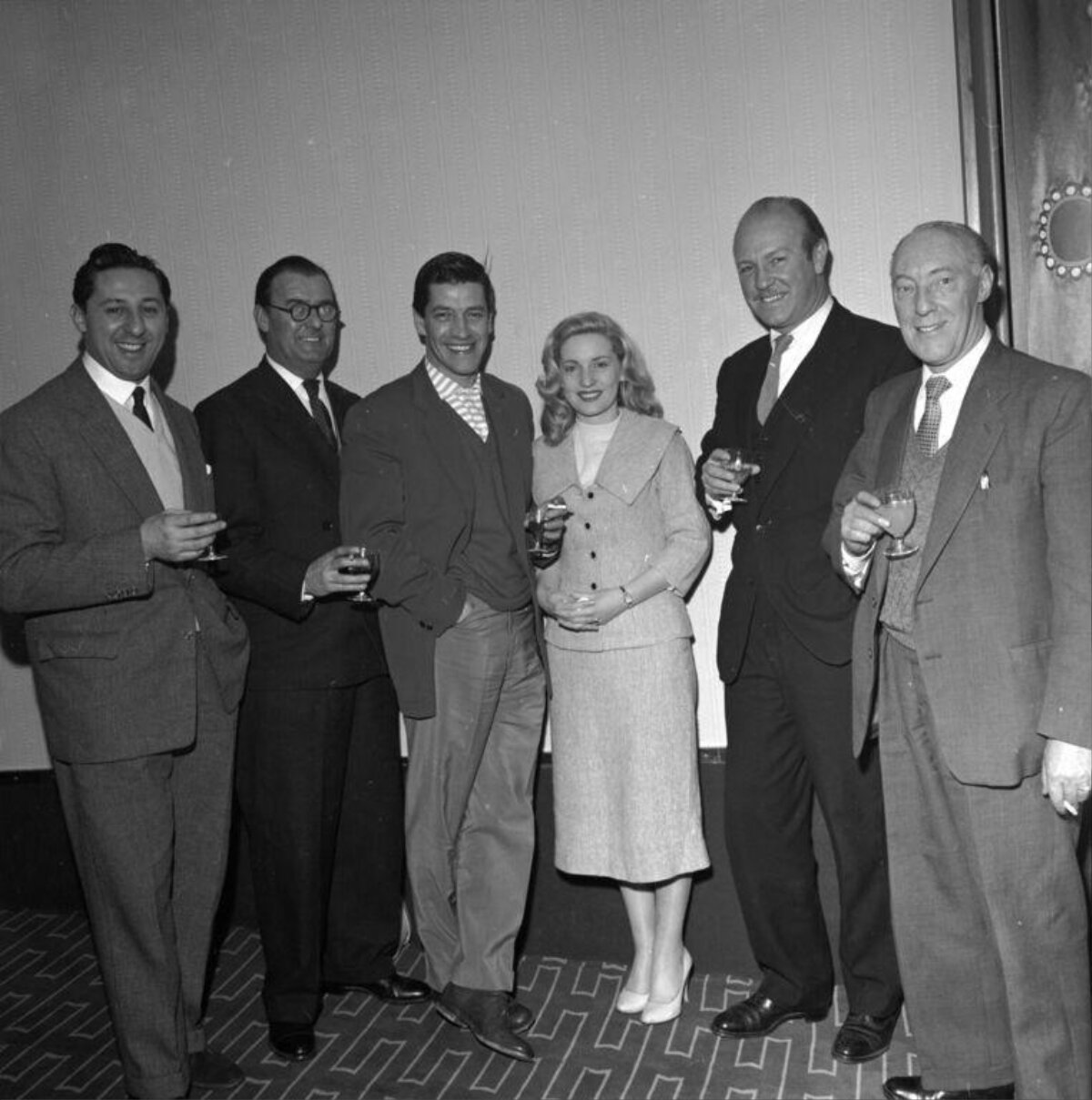 Black and White Group Photo of Six People