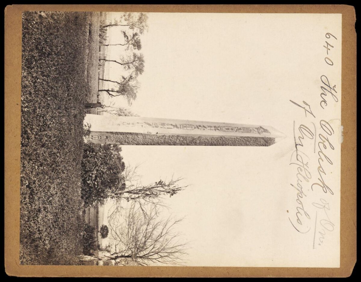 Vintage Photo of Heliopolis Obelisk