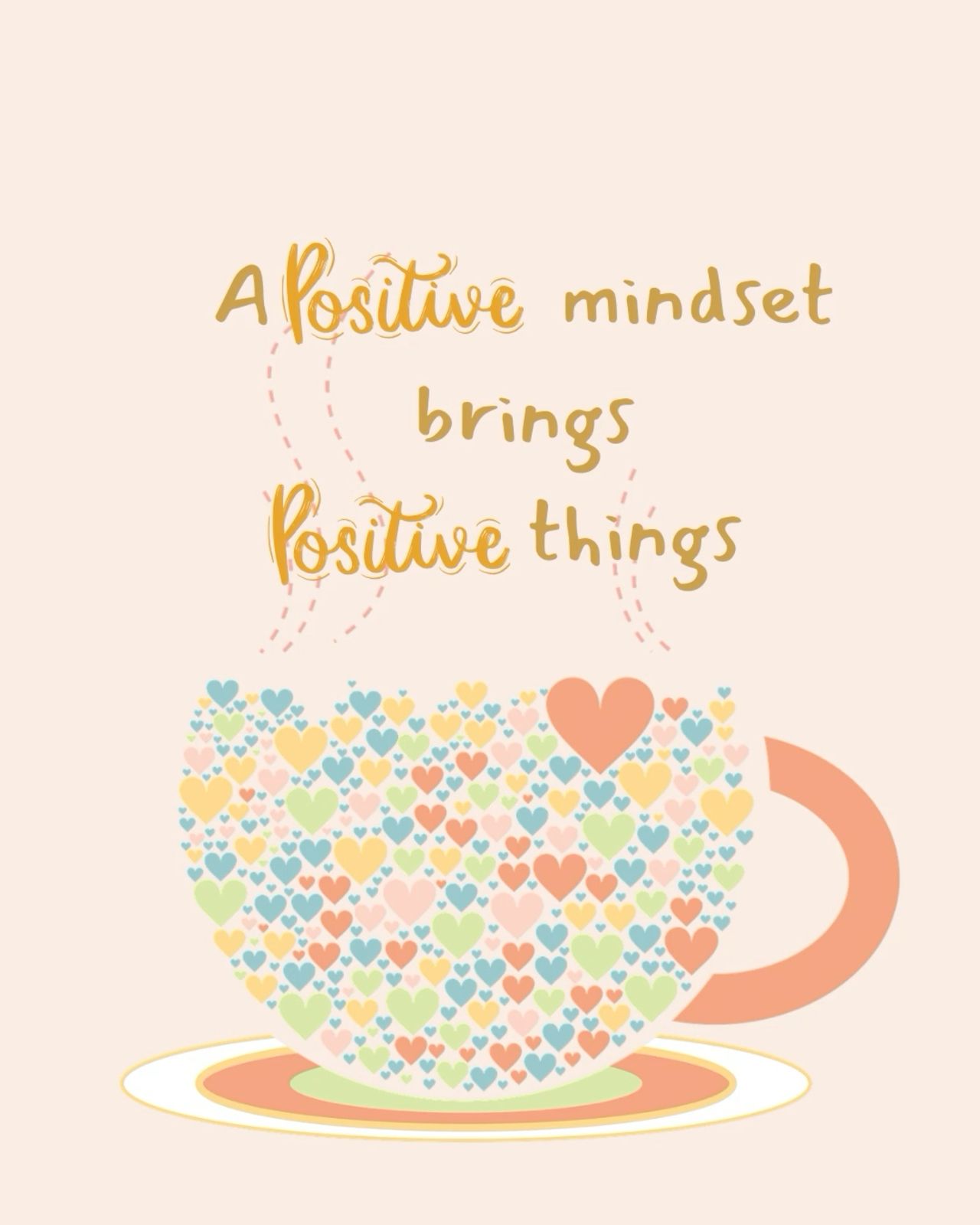 Positive Mindset Motivational Quote Graphic