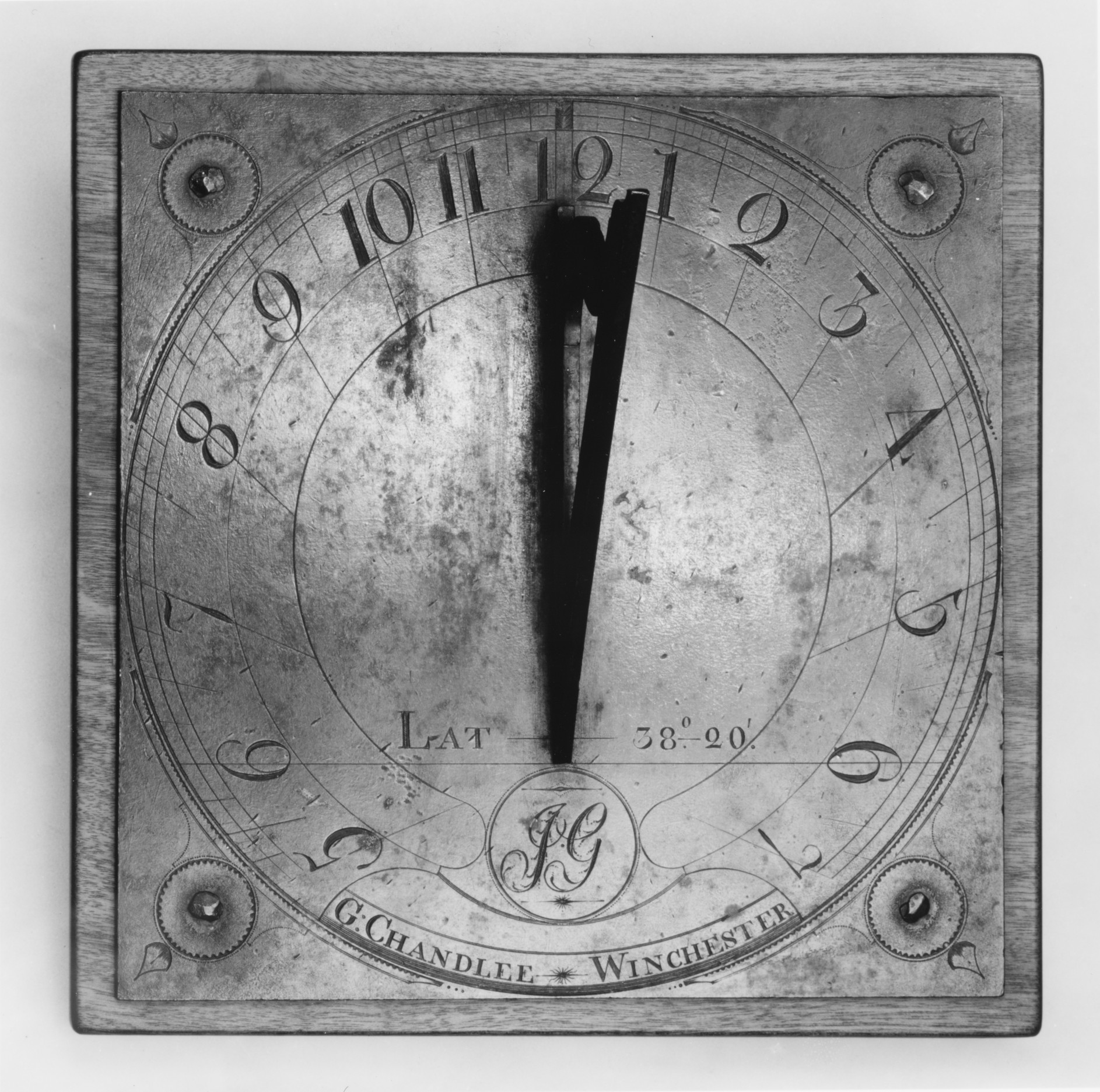 Antique Engraved Clock Dial