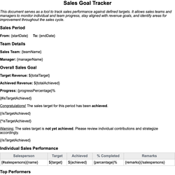 Sales Goal Tracker