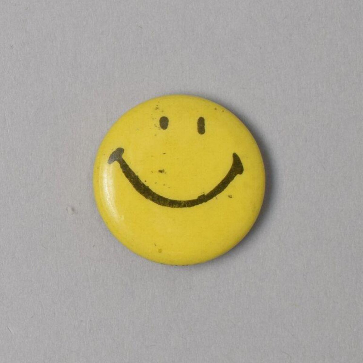 Vintage Yellow Smiley Face Badge